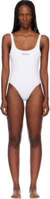Versace Button-front Cotton Body In White