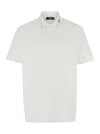 Versace White Polo Shirt With Medusa Detail On The Collar In Cotton Man In Multicolor