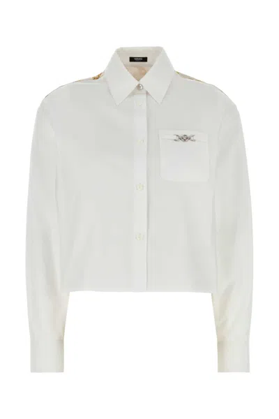 VERSACE VERSACE WHITE POPLIN SHIRT