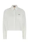 Versace White Poplin Shirt In Opticalwhite