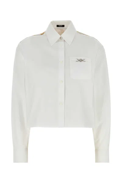 VERSACE WHITE POPLIN SHIRT