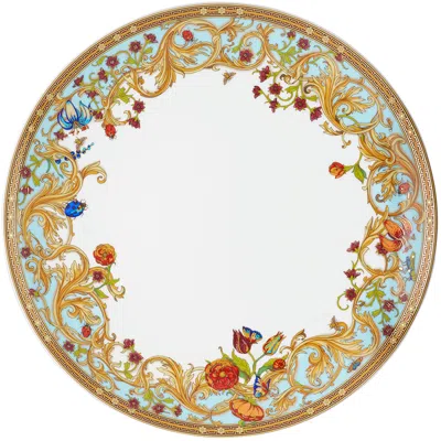 Versace White Rosenthal 'le Jardin' Plate, 28 Cm In Le Jardin De