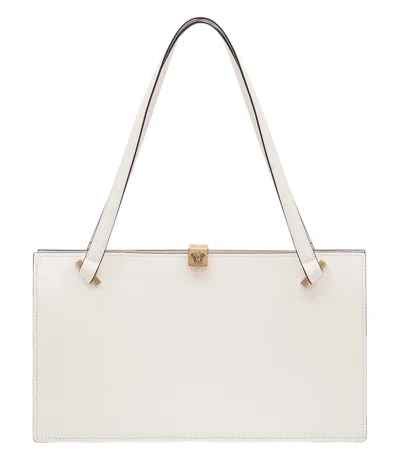 Versace White Severine Small Tote In Pink