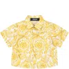 VERSACE WHITE SHIRT FOR BABY BOY WITH BAROQUE PRINT