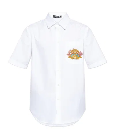 Versace White Shirt With Pocket