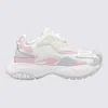 Versace White Fabric Chunky Sneakers In White