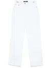 Versace High-waist Straight-leg Cotton Jeans In White