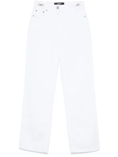 VERSACE WHITE STRAIGHT FIT JEANS
