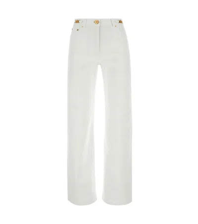 VERSACE WOMEN WHITE STRAIGHT FLAT FRONT PANT, 29 LUXURY JEANS FOR WOMEN DARVEYS