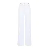 Versace Straight Leg Denim Trousers With Pockets And Loops In White