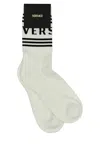 Versace White Stretch Cotton Blend Socks