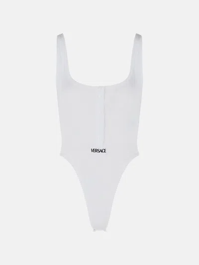 Versace White Stretch Cotton Bodysuit