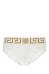 Versace White Stretch Cotton Brief