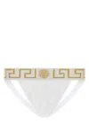 Versace White Stretch Cotton Jockstrap