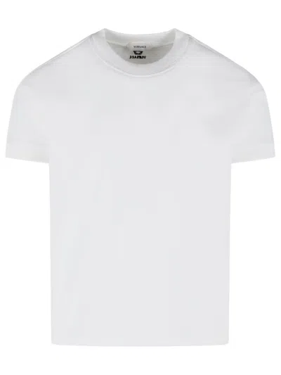 Versace White Stretch Cotton T Shirt