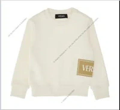 Versace White Sweatshirt For Kids With Logo
