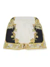 Versace Printed Polyester Swimming Shorts In Black