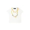 Versace White T-shirt For Babykids With Logo In White