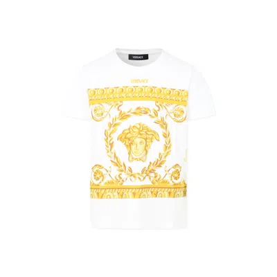 VERSACE WHITE T-SHIRT FOR KIDS WITH LOGO