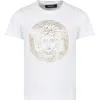 VERSACE WHITE T-SHIRT FOR KIDS WITH MEDUSA