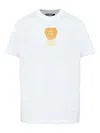 Versace White T-shirt With Gold Medusa Head Logo In White