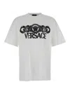 Versace White T-shirt With Medusa Head Logo Print On The Front In Cotton Man
