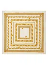 Versace Large Treasure Silk Scarf In White