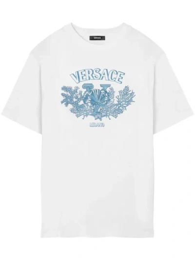 Versace White University Coral T-shirt