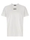 Versace White T-shirt With Lettering Logo On The Front In Cotton Man In White