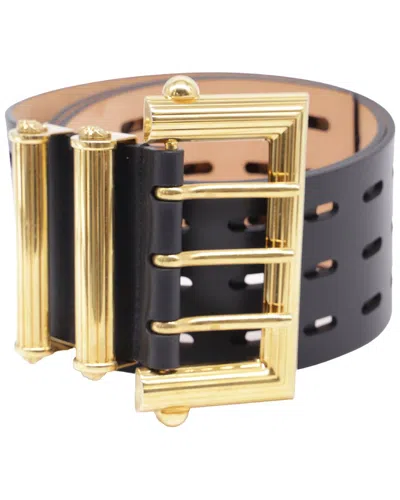 Pre-owned Versace Wide 3-hole Belt (authentic Pre-loved)