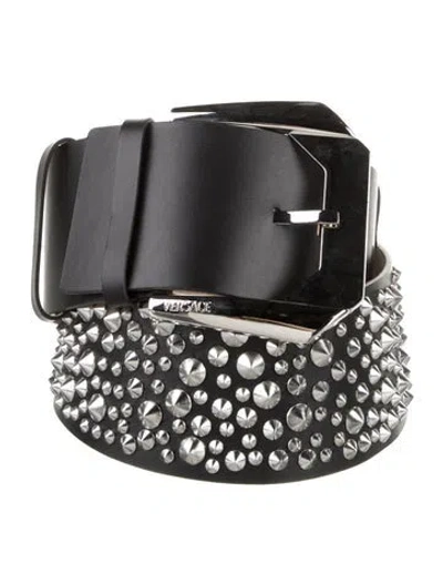 Pre-owned Versace Wide Calf Leather Belt In Multi