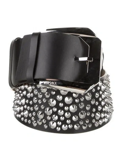 Pre-owned Versace Wide Calf Leather Belt In Multi