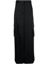 Versace Woman Black Trousers In Black
