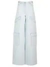 Shop Versace Wide-leg Jeans In Light Blue