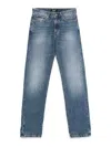 Versace Wide-leg Long Jeans In Cotton