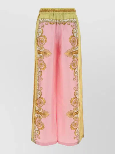 VERSACE WIDE LEG PANT FEATURING CONTRASTING PANELS