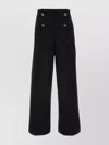 Versace High-rise Wool-blend Wide-leg Pants