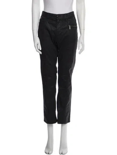 Pre-owned Versace Wide Leg Pants In Black
