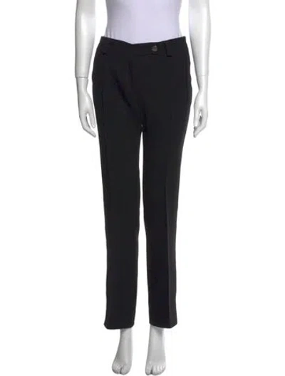 Pre-owned Versace Wide Leg Pants In Black