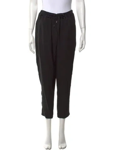 Pre-owned Versace Wide Leg Pants In Black