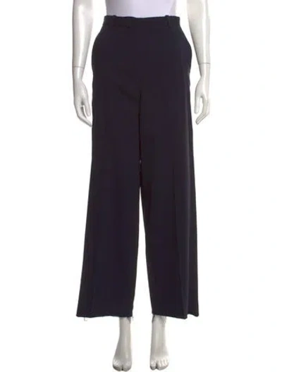 Pre-owned Versace Wide Leg Pants In Black