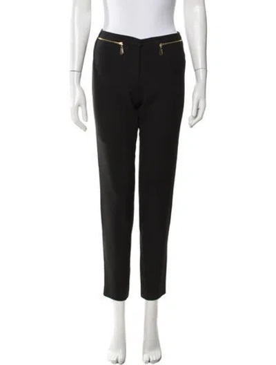 Pre-owned Versace Wide Leg Pants In Black