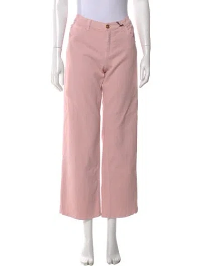 Pre-owned Versace Wide Leg Pants In Pink