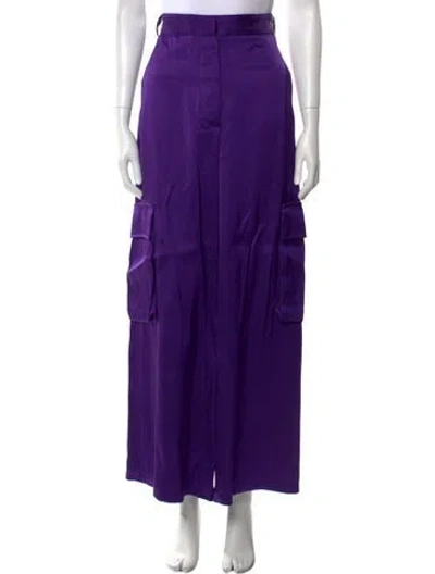 Pre-owned Versace Wide Leg Pants In Purple