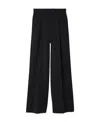 Versace Wide-leg Pleated Trousers In Black