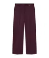 Versace Straight-leg Wool Tailored Pants In Red