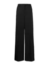 Versace High-waisted Wide-leg Trousers In Black