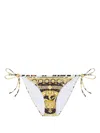 Versace Wild Barocco Bikini Bottoms In Black