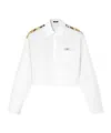 Versace Wild Barocco Cropped Shirt In White