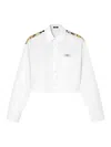 Versace Wild Barocco Cropped Shirt In White